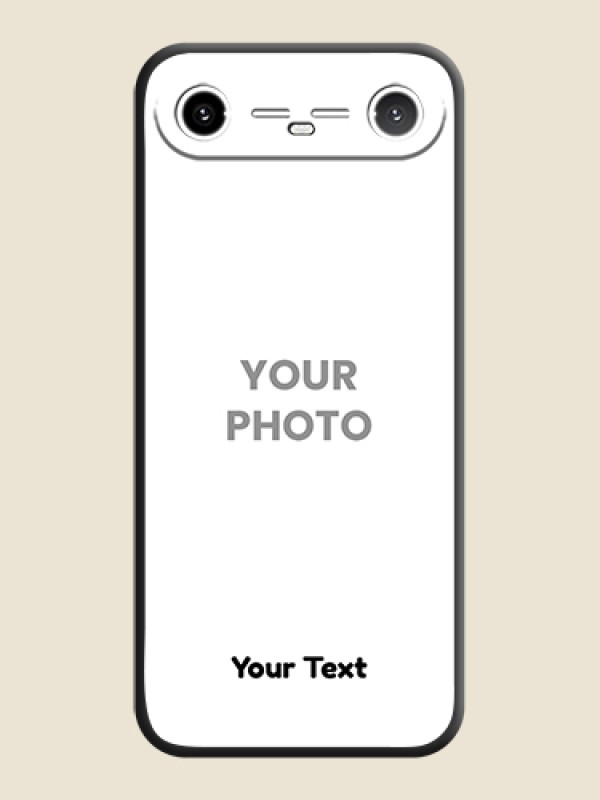 Custom Full Single Pic Upload With Text On Space Black Custom Soft Matte Mobile Back Cover - Tecno Pova Slim 5G - alternate view