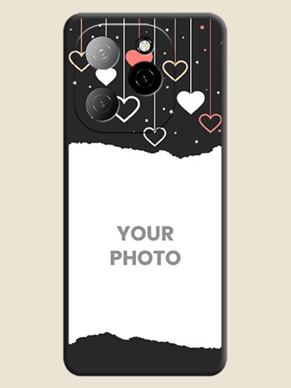 Custom Love Hangings with Splash Wave Picture On Space Black Custom Soft Matte Mobile Back Cover - Spark 20 Pro 5G - alternate view