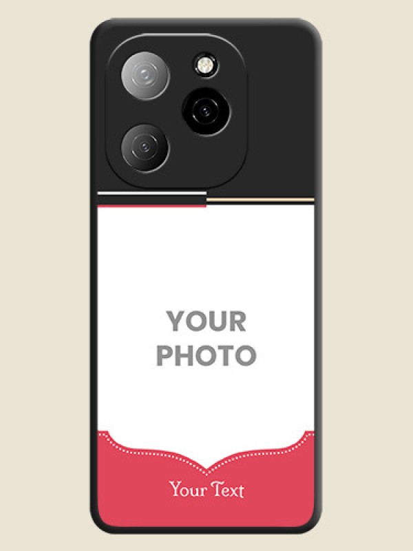 Custom Classic Plain Design with Name On Space Black Custom Soft Matte Mobile Back Cover - Spark 20 Pro 5G - alternate view