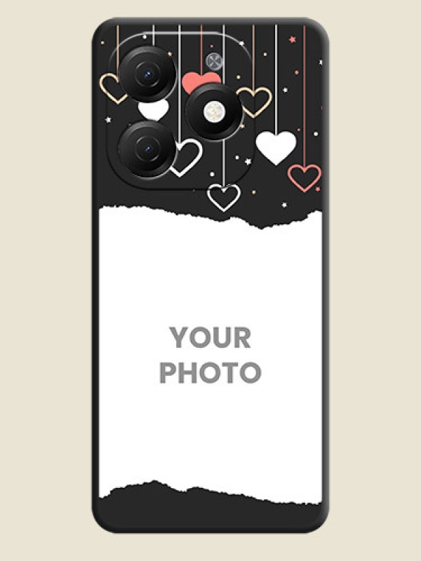 Custom Love Hangings with Splash Wave Picture on Space Black Custom Soft Matte Phone Back Cover - Tecno Spark 20 - alternate view