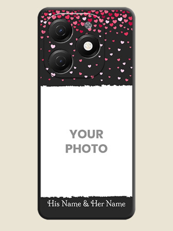 Custom Fall in Love with Your Partner - Photo on Space Black Soft Matte Phone Cover - Tecno Spark 20 - alternate view