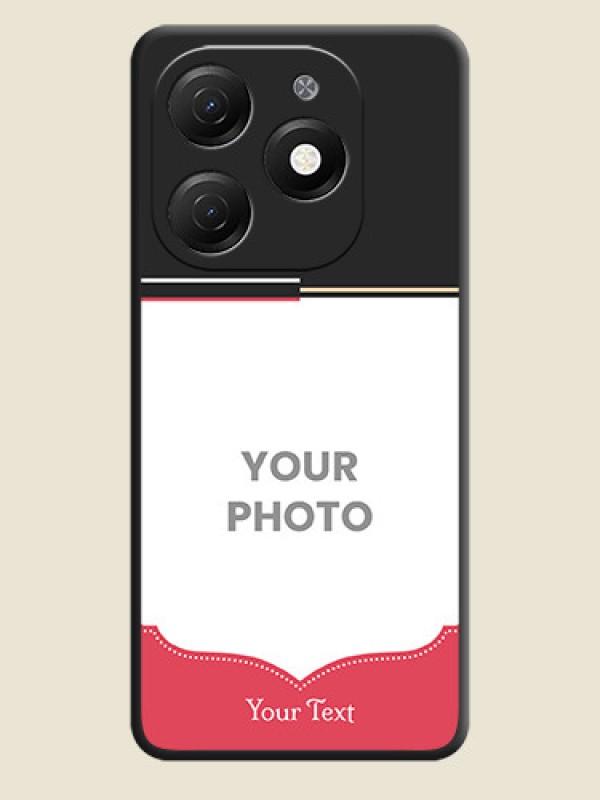 Custom Classic Plain Design with Name - Photo on Space Black Soft Matte Phone Cover - Tecno Spark 20 - alternate view