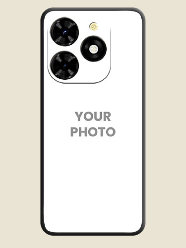 Custom Full Single Pic Upload On Space Black Personalized Soft Matte Phone Covers - Tecno Spark 20C - alternate view