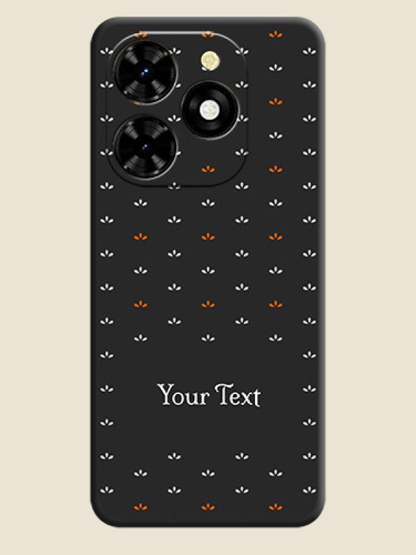 Custom Simple Pattern With Custom Text On Space Black Personalized Soft Matte Phone Covers - Tecno Spark 20C - alternate view
