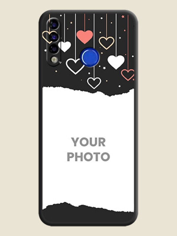 Custom Love Hangings with Splash Wave Picture on Space Black Custom Soft Matte Phone Back Cover - Tecno Spark 4 - alternate view