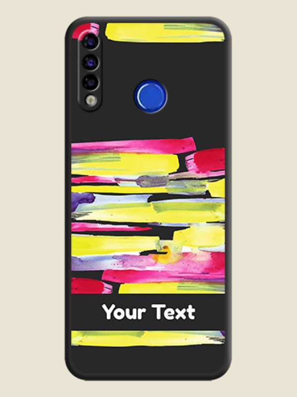 Custom Brush Coloured on Space Black Personalized Soft Matte Phone Covers - Tecno Spark 4 - alternate view