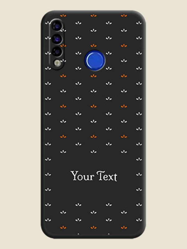 Custom Simple Pattern With Custom Text On Space Black Personalized Soft Matte Phone Covers -Tecno Spark 4 - alternate view