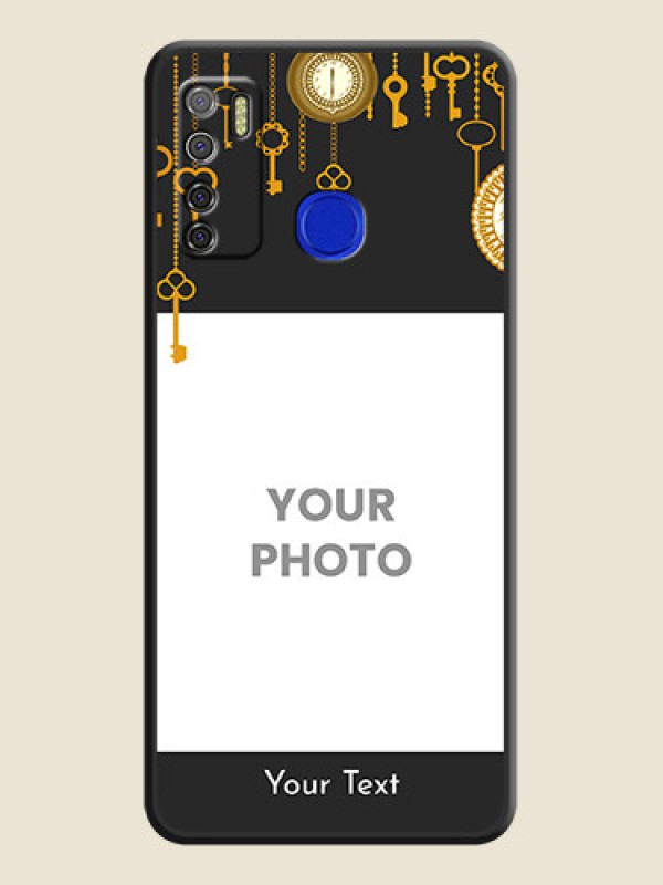 Custom Decorative Design with Text on Space Black Custom Soft Matte Back Cover - Tecno Spark 5 Pro - alternate view