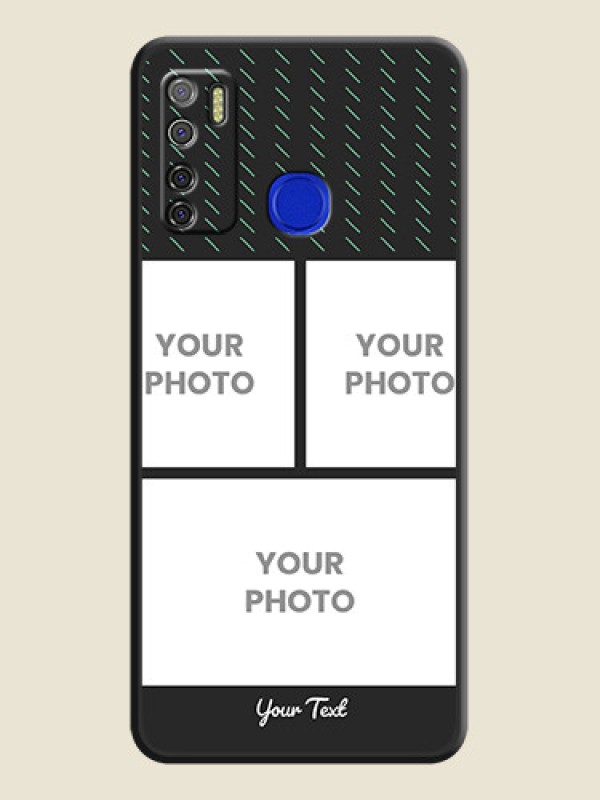 Custom Cross Dotted Pattern with 2 Image Holder  on Personalised Space Black Soft Matte Cases - Tecno Spark 5 Pro - alternate view