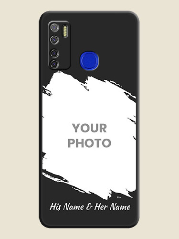 Custom Grunge Brush Strokes on Photo on Space Black Soft Matte Back Cover - Tecno Spark 5 Pro - alternate view
