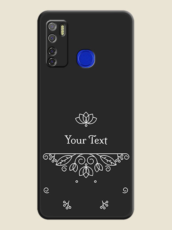 Custom Lotus Garden Custom Text On Space Black Personalized Soft Matte Phone Covers -Tecno Spark 5 Pro - alternate view