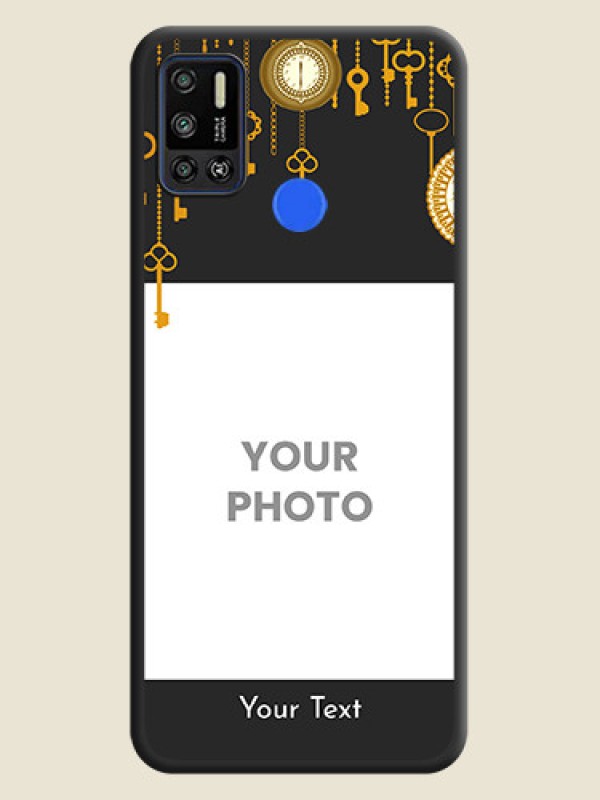Custom Decorative Design with Text on Space Black Custom Soft Matte Back Cover - Tecno Spark 6 Air - alternate view