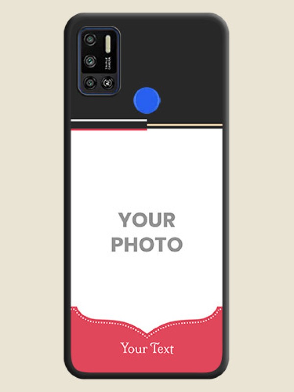 Custom Classic Plain Design with Name on Photo on Space Black Soft Matte Phone Cover - Tecno Spark 6 Air - alternate view