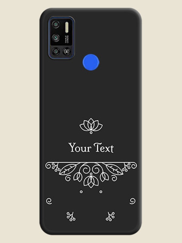 Custom Lotus Garden Custom Text On Space Black Personalized Soft Matte Phone Covers -Tecno Spark 6 Air - alternate view