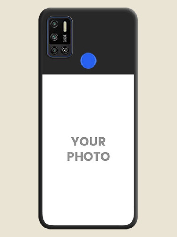 Custom Image Upload With Space Black Color On Custom Soft Matte Mobile Back Cover - Tecno Spark 6 Air - alternate view