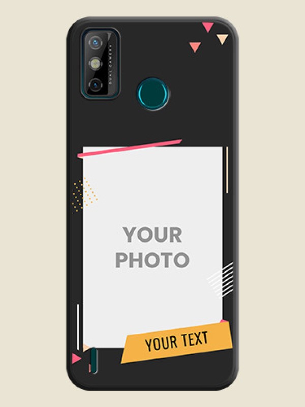Custom Photo Frame with Triangle Small Dots on Photo on Space Black Soft Matte Back Cover - Tecno Spark 6 Go - alternate view