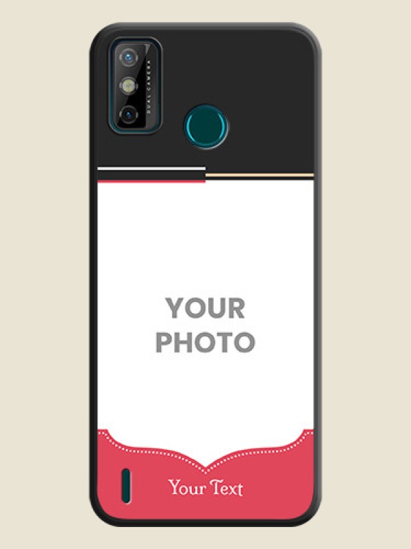 Custom Classic Plain Design with Name on Photo on Space Black Soft Matte Phone Cover - Tecno Spark 6 Go - alternate view
