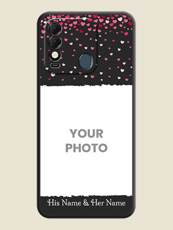 Custom Fall in Love with Your Partner  on Photo on Space Black Soft Matte Phone Cover - Tecno Spark 8 - alternate view