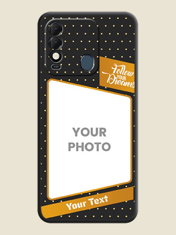 Custom Follow Your Dreams with White Dots on Space Black Custom Soft Matte Phone Cases - Tecno Spark 8 - alternate view