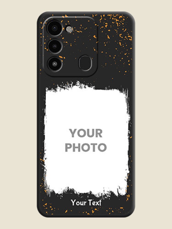 Custom Spray Free Design on Photo on Space Black Soft Matte Phone Cover - Tecno Spark 8C - alternate view