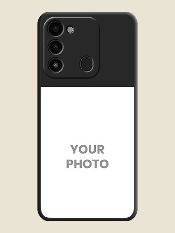 Custom Image Upload With Space Black Color On Custom Soft Matte Mobile Back Cover - Tecno Spark 8C - alternate view