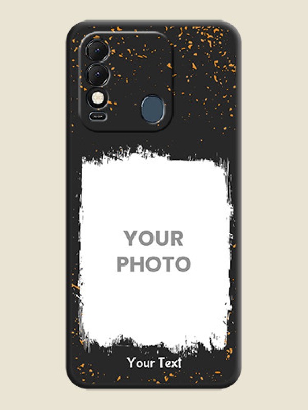 Custom Spray Free Design on Photo on Space Black Soft Matte Phone Cover - Tecno Spark 8T - alternate view