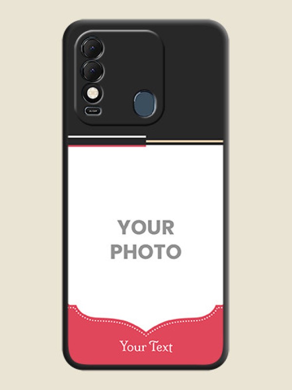 Custom Classic Plain Design with Name on Photo on Space Black Soft Matte Phone Cover - Tecno Spark 8T - alternate view