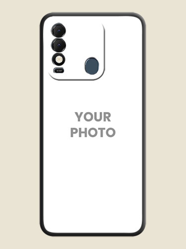 Custom Full Single Pic Upload On Space Black Personalized Soft Matte Phone Covers -Tecno Spark 8T - alternate view