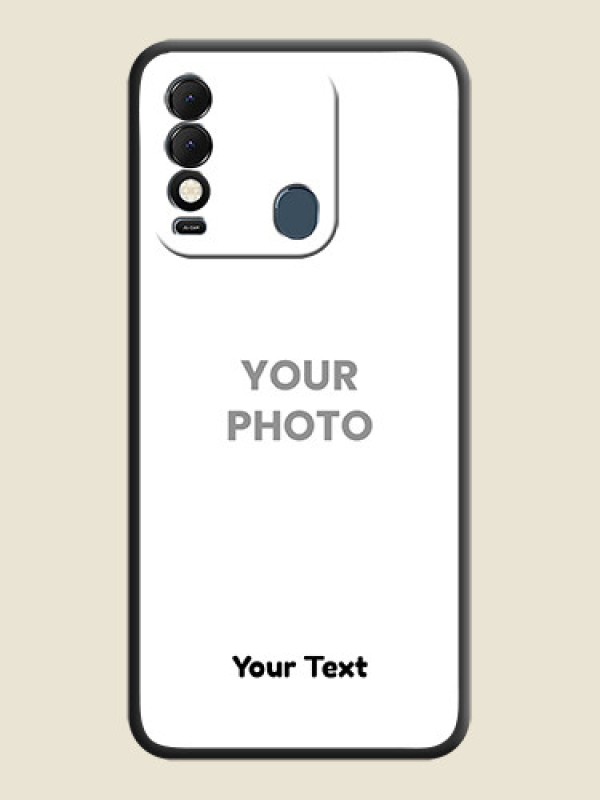 Custom Full Single Pic Upload With Text On Space Black Personalized Soft Matte Phone Covers -Tecno Spark 8T - alternate view