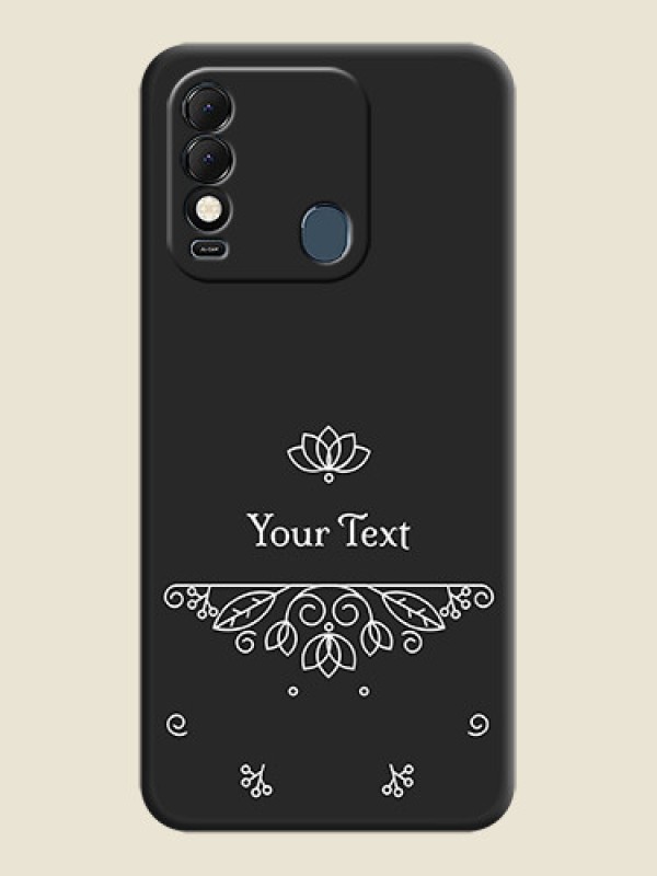 Custom Lotus Garden Custom Text On Space Black Personalized Soft Matte Phone Covers -Tecno Spark 8T - alternate view
