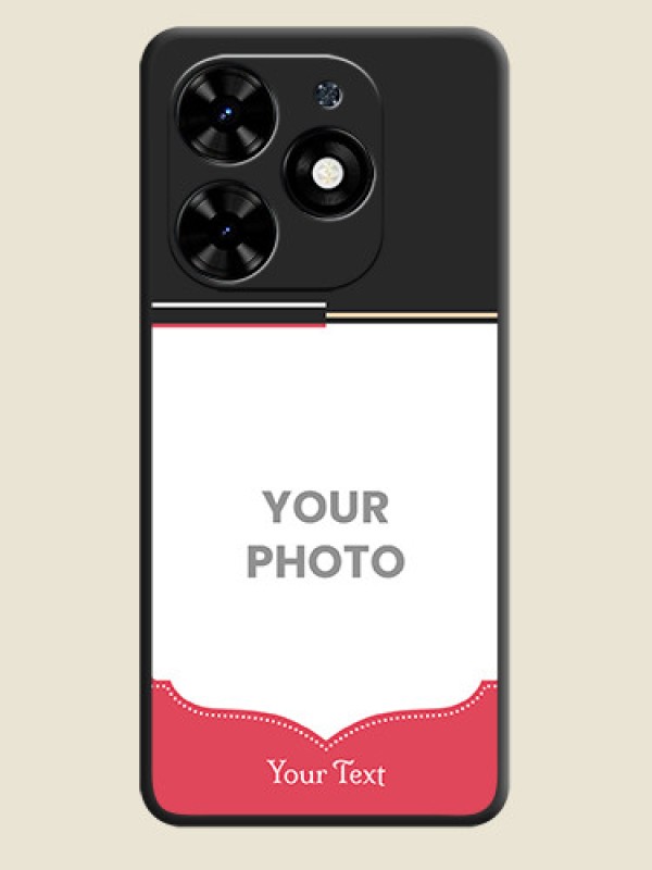Custom Classic Plain Design with Name - Photo on Space Black Soft Matte Phone Cover - Tecno Spark Go 2024 - alternate view