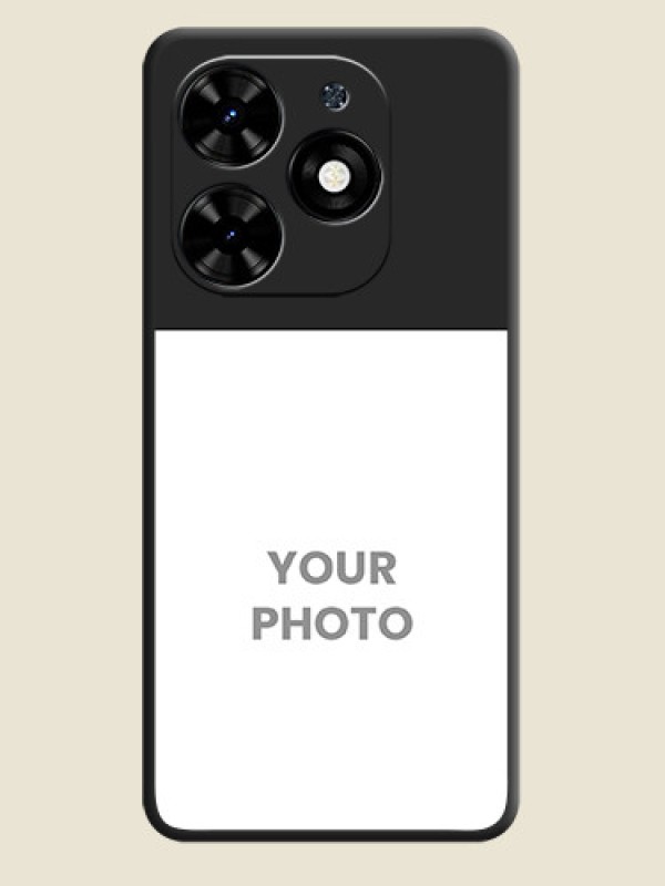 Custom Image Upload With Space Black Color On Custom Soft Matte Mobile Back Cover - Tecno Spark Go 2024 - alternate view