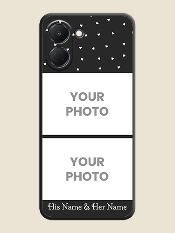Custom Miniature Love Symbols with Name On Space Black Custom Soft Matte Mobile Back Cover - Tecno Spark Go 3 - alternate view