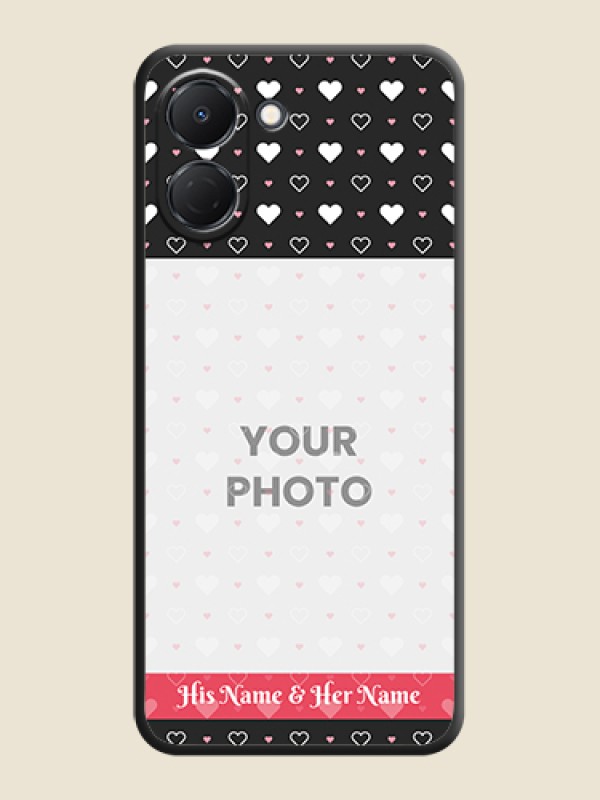 Custom White Color Love Symbols with Text Design on Photo On Space Black Custom Soft Matte Mobile Back Cover - Tecno Spark Go 3 - alternate view