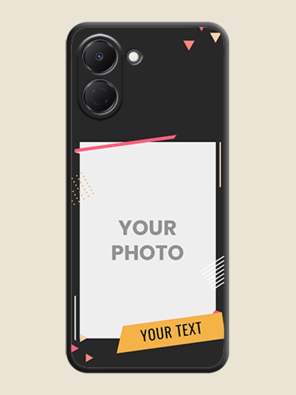 Custom Photo Frame with Triangle Small Dots on Photo On Space Black Custom Soft Matte Mobile Back Cover - Tecno Spark Go 3 - alternate view