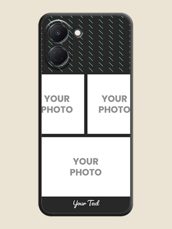 Custom Cross Dotted Pattern with 2 Image Holder On Space Black Custom Soft Matte Mobile Back Cover - Tecno Spark Go 3 - alternate view