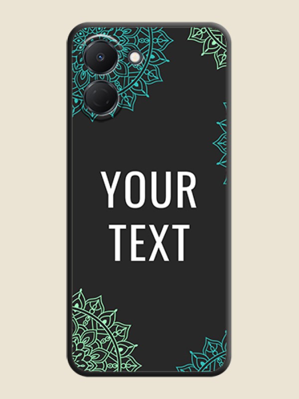 Custom Your Name with Floral Design On Space Black Custom Soft Matte Mobile Back Cover - Tecno Spark Go 3 - alternate view