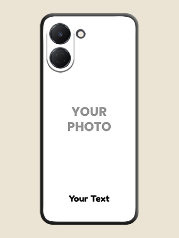 Custom Full Single Pic Upload With Text On Space Black Custom Soft Matte Mobile Back Cover - Tecno Spark Go 3 - alternate view