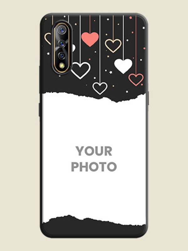 Custom Love Hangings with Splash Wave Picture on Space Black Custom Soft Matte Phone Back Cover - Vivo S1 - alternate view