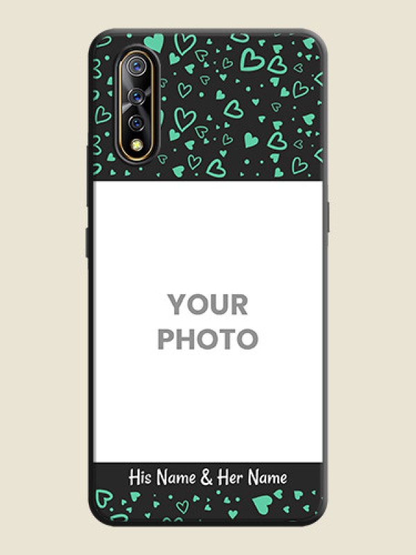 Custom Sea Green Indefinite Love Pattern - Photo on Space Black Soft Matte Mobile Cover - Vivo S1 - alternate view