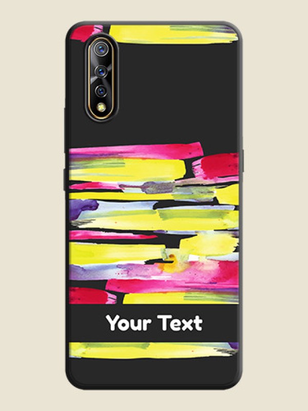 Custom Brush Coloured on Space Black Personalized Soft Matte Phone Covers - Vivo S1 - alternate view