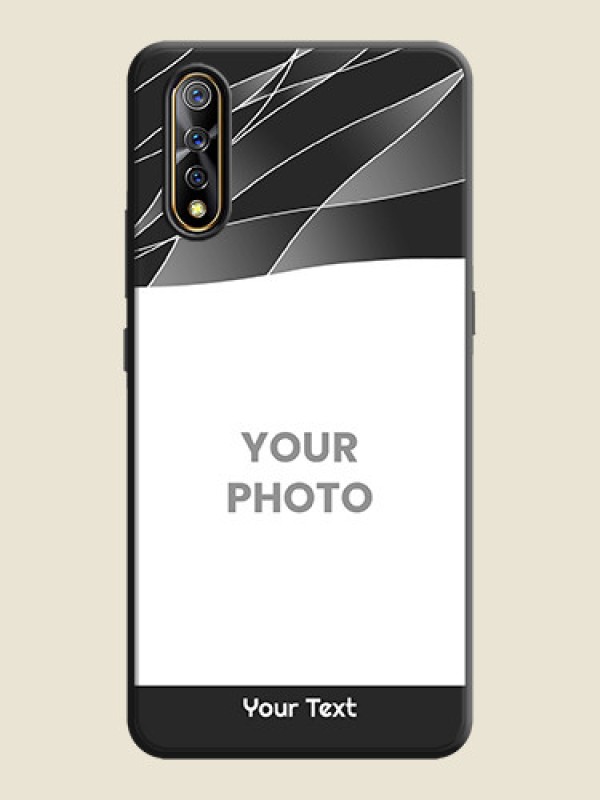 Custom Mixed Wave Lines - Photo on Space Black Soft Matte Mobile Cover - Vivo S1 - alternate view