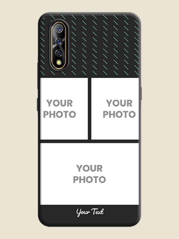 Custom Cross Dotted Pattern with 2 Image Holder  on Personalised Space Black Soft Matte Cases - Vivo S1 - alternate view