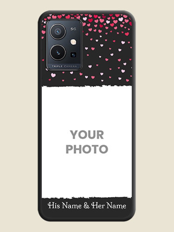 Custom Fall in Love with Your Partner  on Photo on Space Black Soft Matte Phone Cover - Vivo T1 5G - alternate view