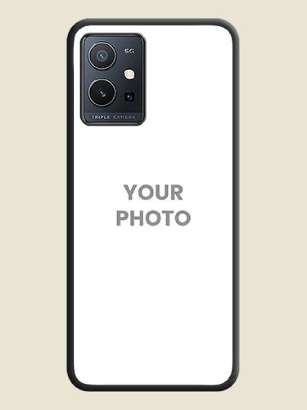 Custom Full Single Pic Upload On Space Black Personalized Soft Matte Phone Covers -Vivo T1 5G - alternate view