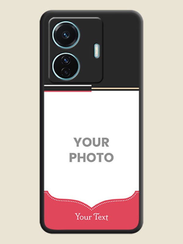 Custom Classic Plain Design with Name on Photo on Space Black Soft Matte Phone Cover - Vivo T1 Pro 5G - alternate view