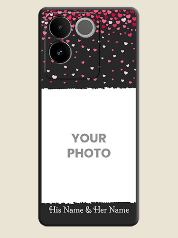 Custom Fall in Love with Your Partner on Photo On Space Black Custom Soft Matte Mobile Back Cover - Vivo T2 Pro 5G - alternate view