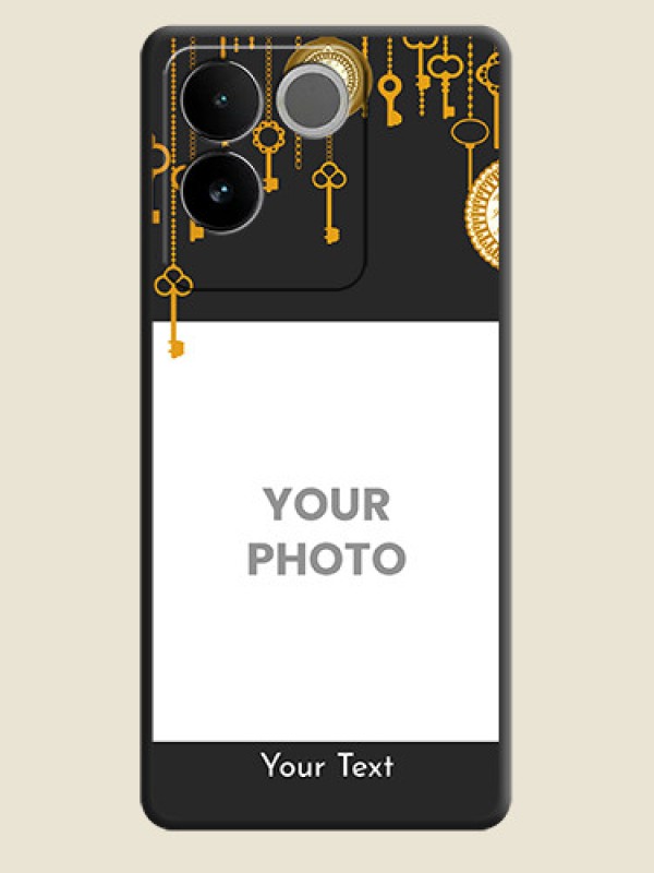 Custom Decorative Design with Text On Space Black Custom Soft Matte Mobile Back Cover - Vivo T2 Pro 5G - alternate view