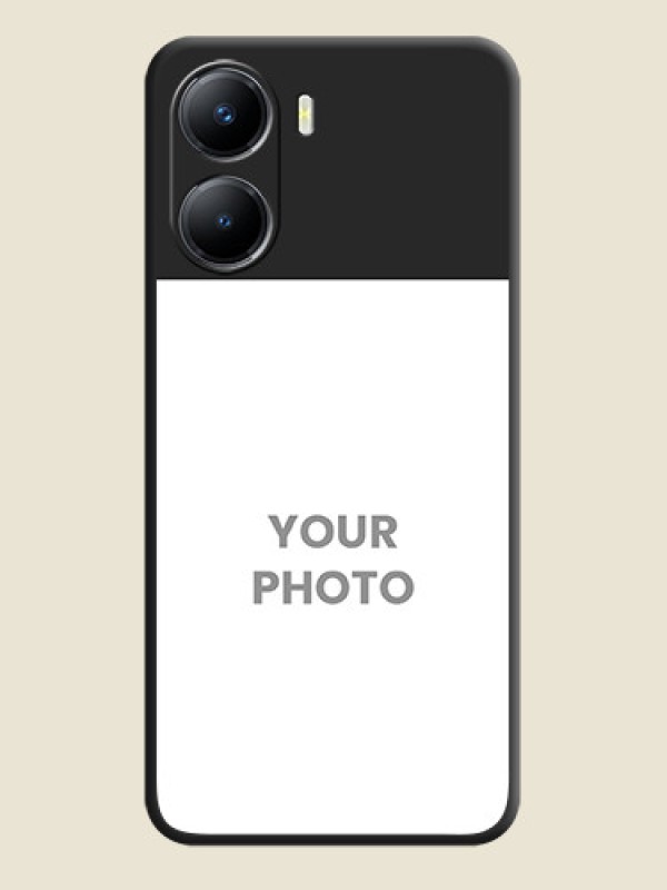 Custom Image Upload With Space Black Color On Custom Soft Matte Mobile Back Cover - Vivo T2X 5G - alternate view