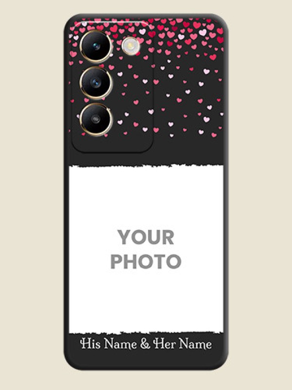 Custom Fall in Love with Your Partner - Photo on Space Black Soft Matte Phone Cover - Vivo T3 5G - alternate view
